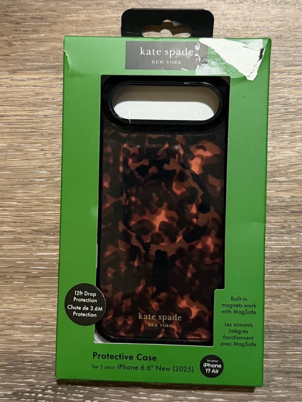 kate spade Brown Tortoiseshell MagSafe iPhone 17 Air Case